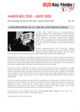 Koç-Yönder Haber Bülteni Ekim 2025