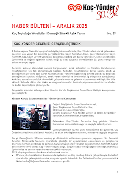 Koç-Yönder Haber Bülteni Aralık  2025