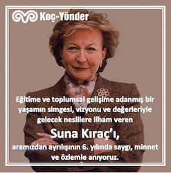 Suna Kıraç'ı Saygı, Minnet ve Özlemle Anıyoruz.