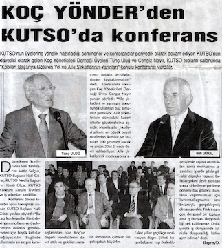 Kütahya Express - Koç Yönder’den KUTSO'da Konferans