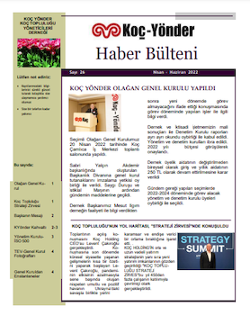 Koç-Yönder Haber Bülteni Sayı 26