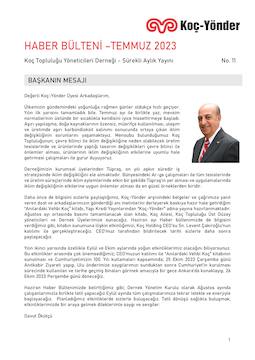Koç-Yönder Haber Bülteni Temmuz 2023