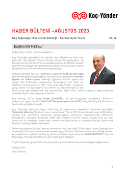 Koç-Yönder Haber Bülteni Ağustos 2023