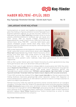 Koç-Yönder Haber Bülteni Eylül 2023