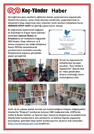 Herkese Kitap Vakfı Bağışı - Haber