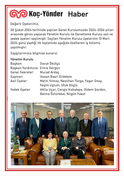 2024-2026 Döneminde Görev Yapacak Yönetim Kurulu Üyelerimiz Belirlenmiştir