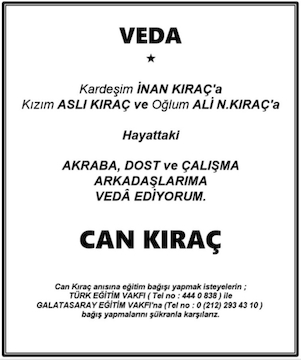 Can Kıraç Veda