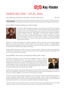 Koç-Yönder Haber Bülteni Eylül 2024