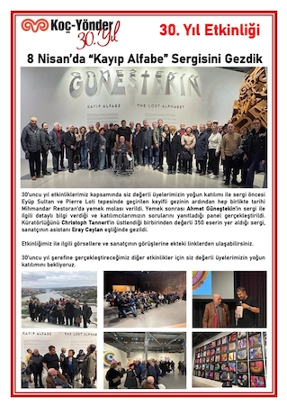 8 Nisan'da "Kayıp Alfabe" Sergisini Gezdik